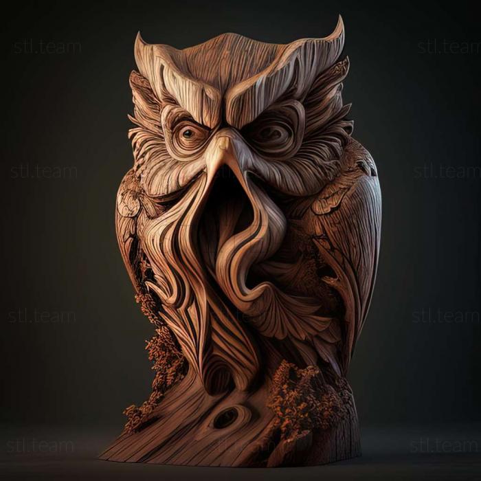 3D model Otus hartlaubi (STL)